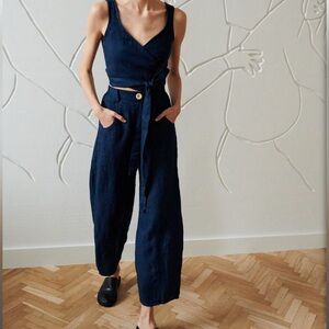 100% Linen Frankie Trousers